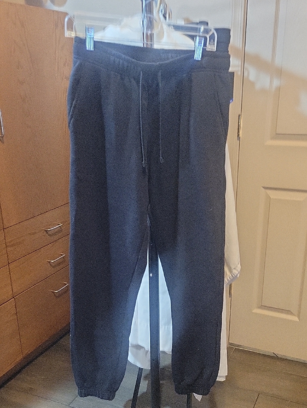 Essentials Black Drawstring Jogger Pants